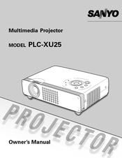 Sanyo PLC-XU25/A Owner's Manual