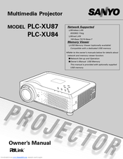 Sanyo PLC-XU87 Owner's Manual