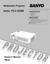 Sanyo XU88 - PLC XGA LCD Projector Owner's Manual