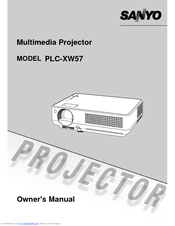 Sanyo PLC-XW57 Owner's Manual