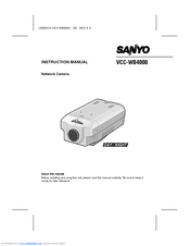 Sanyo VCC-WB4000 Instruction Manual
