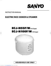Sanyo ECJ-N100F - Electronic Rice Cooker Instruction Manual