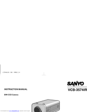 Sanyo VCB-3574IR Instruction Manual