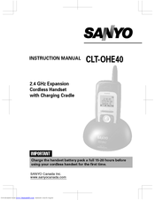 Sanyo CLT-OHE40 Instruction Manual