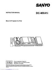 Sanyo DC-MX41i Instruction Manual