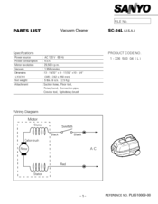 Sanyo SC-24L Parts List