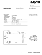 Sanyo SC-27R Parts List