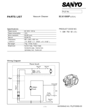 Sanyo SC-X1000P Parts List
