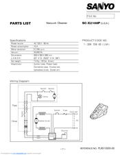 Sanyo SC-X2100P Parts List