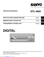 Sanyo DTL-4800 Instruction Manual