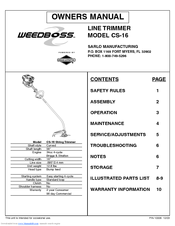 Sarlo WeedBoss CS-16 Owner's Manual