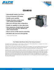 SATO CS-9018 Specifications