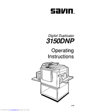 Savin 3150DNP Operating Instructions Manual