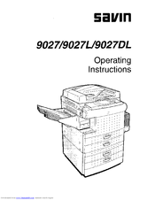 Savin 9027DL Operating Instructions Manual