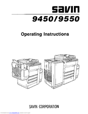 Savin 9450 Operating Instructions Manual