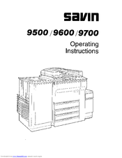 Savin 9500 Operating Instructions Manual