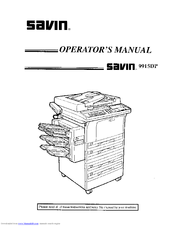 Savin 9915DP Operator's Manual
