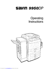 Savin 9950DP Operating Instructions Manual