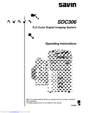 Savin SDC306 Operating Instructions Manual