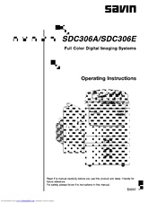 Savin SDC306A Operating Instructions Manual