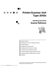 how to change scan destination folder ricoh aficio mp c2500