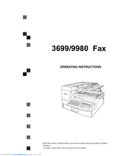 Savin 9980 Operating Instructions Manual