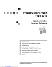Savin 2045 - Type Print Server Scanner Reference