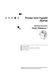 Savin RCP40 Printer Reference