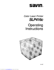Savin SLP416C Operating Instructions Manual