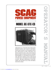 Scag Power Equipment GC-STC-CS Operator's Manual