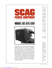 Scag Power Equipment GC-STC-CSV Operator's Manual