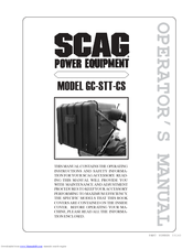 Scag Power Equipment GC-STT-CS Operator's Manual