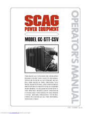 Scag Power Equipment GC-STT-CSV Operator's Manual