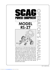 Scag Power Equipment RS-ZT Operator's Manual