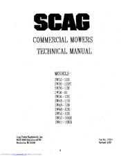 Scag Power Equipment SW32-12B Technical Manual