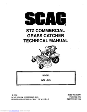 Scag Power Equipment Grass Catcher GCZ-5KH Technical Manual