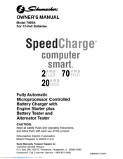 Schumacher SpeedCharge 7000A Owner's Manual