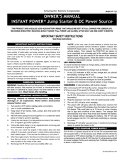 Schumacher Instant Power IP-125 Owner's Manual