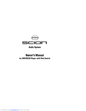 Scion AM/FM/CD Player Owner's Manual