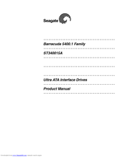 Seagate Barracuda 5400.1 ST340015A Product Manual