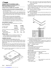 Seagate Cheetah 73LP FC ST373405FCV Installation Manual