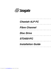 Seagate CHEETAH ST34501FC Installation Manual