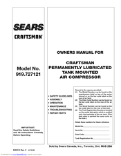 Craftsman 919.727121 Owner's Manual