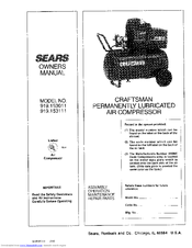 Craftsman Craftsman 919.153011 Owner's Manual