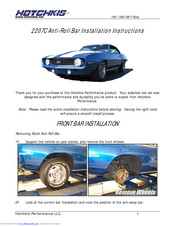 Hotchkis 2207C Installation Instructions Manual