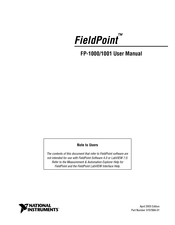 National Instruments FieldPoint FP-1001 User Manual
