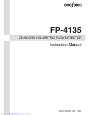 Ono Sokki FP-4135 Instruction Manual