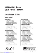 Altronix ALTV248300ULM3 Installation Manuals