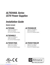 Altronix ALTV244ULCB Installation Manuals