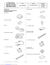 Honda 08V67-T2A-100A Installation Instructions Manual